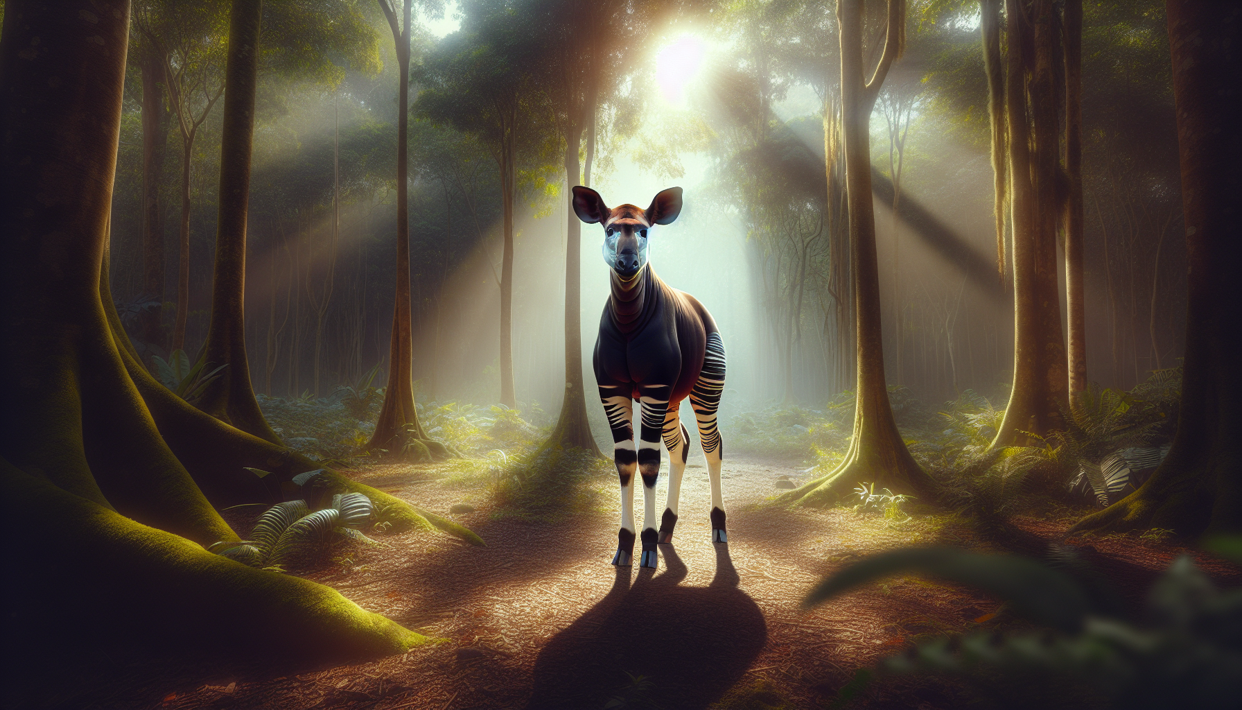 Окапи — редкий лесной жираф из тропических лесов Конго.